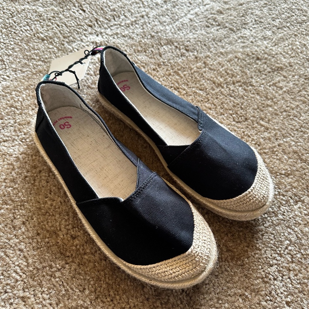 SO Black Espadrille Slipon
